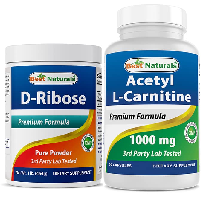 Best Naturals D-Ribose Poeder 1 Pond & Acetyl L-Carnitine 1000mg