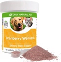 Alleen Natural Pet Cranberry Wellness Antioxidant Poeder voor honden en katten - Nutritional Berry Powder Supplement for Urinary Tract Health with Vitamine C - 110 Servers