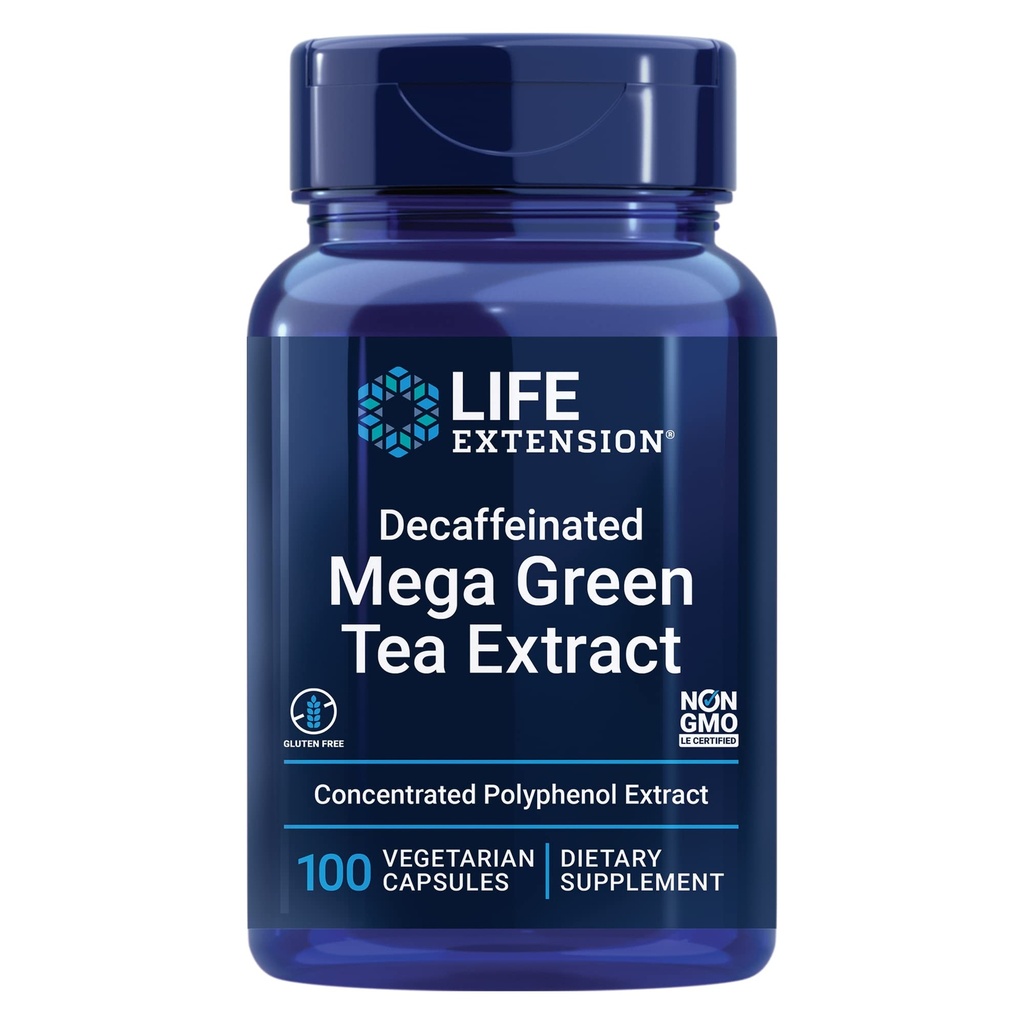 Life Extension Decaffeinated Mega Green Tea Extract 
