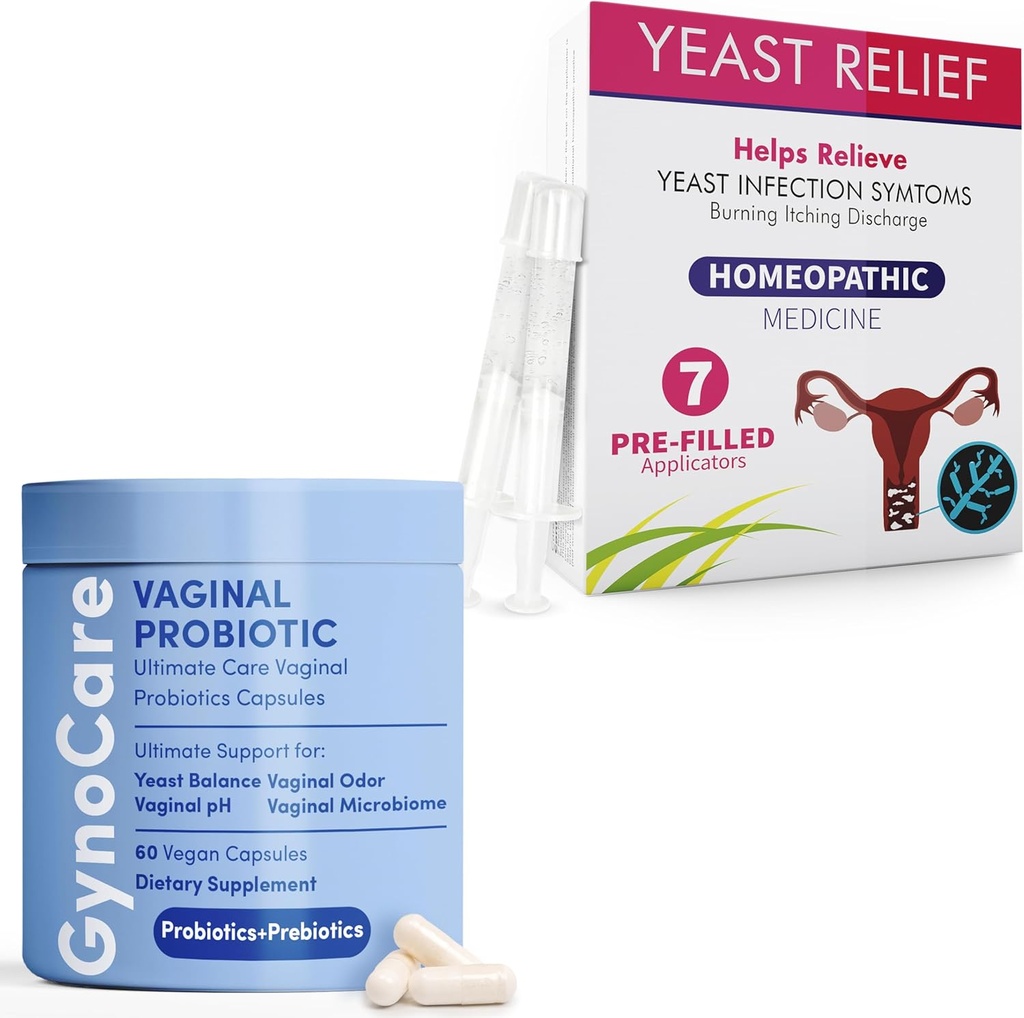 Uitgebreide Vrouwelijke Gezondheidsbundel: Vaginale Probiotische Capsules + Antischimmel Pre-Filed Applicators 