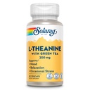 SOLARAY L-Theanine 200mg met groene thee - gezonde stemming, ontspanning en af en toe stress ondersteuning - Lab geverifieerd, veganist, glutenvrij - 45 porties, 45 VegCaps