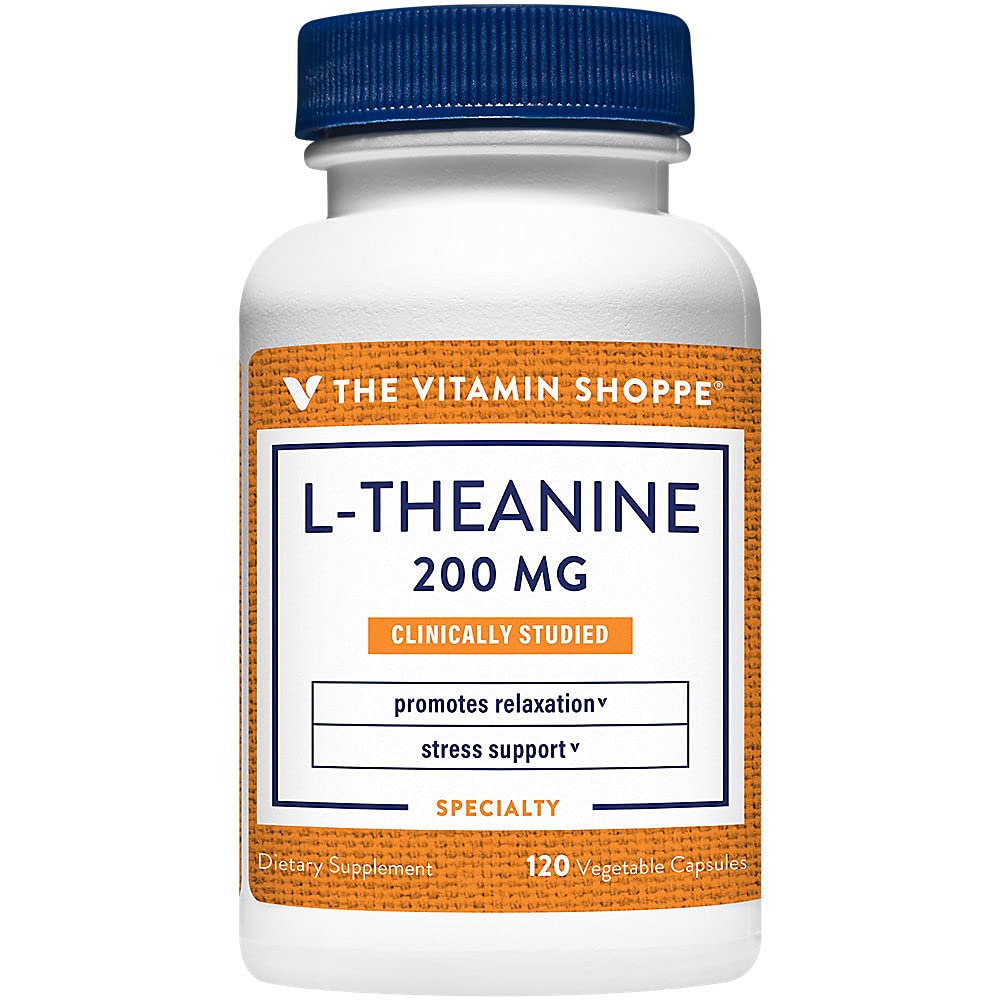 L-Theanine, cliniquement étudié - Promotion de la relaxation et du stress - 200 MG, 120 capsules végétales, 120 portions par la boutique de vitamines