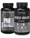 Ge Jacked Factory Build PM Night Time Muscle Builder & Sleep Aid (60 capsules) & Essentials Muscle Builder - Daily Strength Builder for Men with Peak ATP (30 capsules)