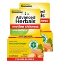 Van de Makers van Dramamine, Advanced Herbals, Non-Drowsy, Motion Sickness Relief, Made with Natural Gember, 18 Graaf, 2 Pack