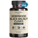 VINATURA Wormwood Black Walnut Clover Capsules - Reiniging, Detox, Intestinal Guard Formula Supplement voor mensen, met Wormwood kruid, Black Walnut Extract Combinatie, 60 capsules