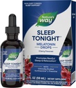 Nature's Way Slaap Vanavond Melatonine Drops met L-Theanine, Non-Habit Vormende Ondersteuning*, 2 Oz, Cherry Flavor