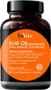 Invitez l'huile de krill de santé avancée - soutient la santé cardiovasculaire et cérébrale - fournitures EPA, DHA, Astaxanthin et Omega-3 Phospholipides - 60 capsules (2-pack)