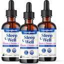 LIQUIDEHEALTH Slaapwel Natuurlijke slaaphulp Melatonine druppels - Beter slapen & Mood, ontspannen & kalmeren geest, vallen slapen sneller blijven slapen langer - Made in USA, Vegan, Sugar Free, Drug Free, Non-GMO (3 Pack)