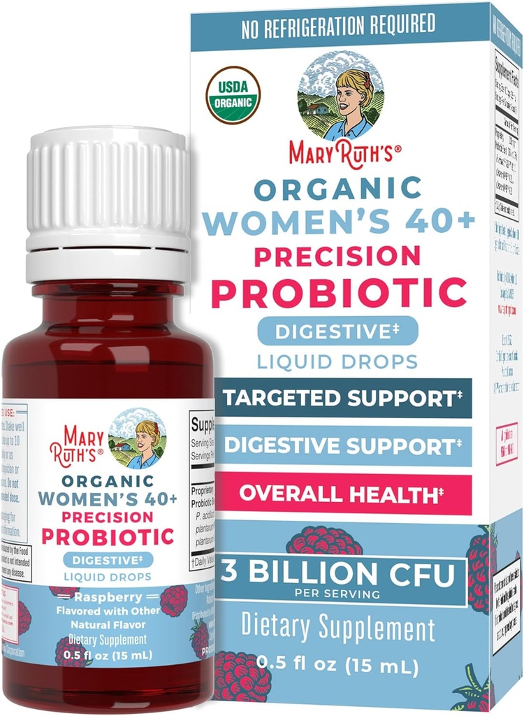 MaryRuth Organics USDA Organic 40 Womens Probiotic Liquid Drops 