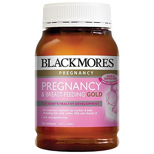 Blackmores Zwangerschap en borstvoeding Gold 180 Caps Health Supplement essentiële voedingsstoffen voor moeder en baby, DHA Visolie