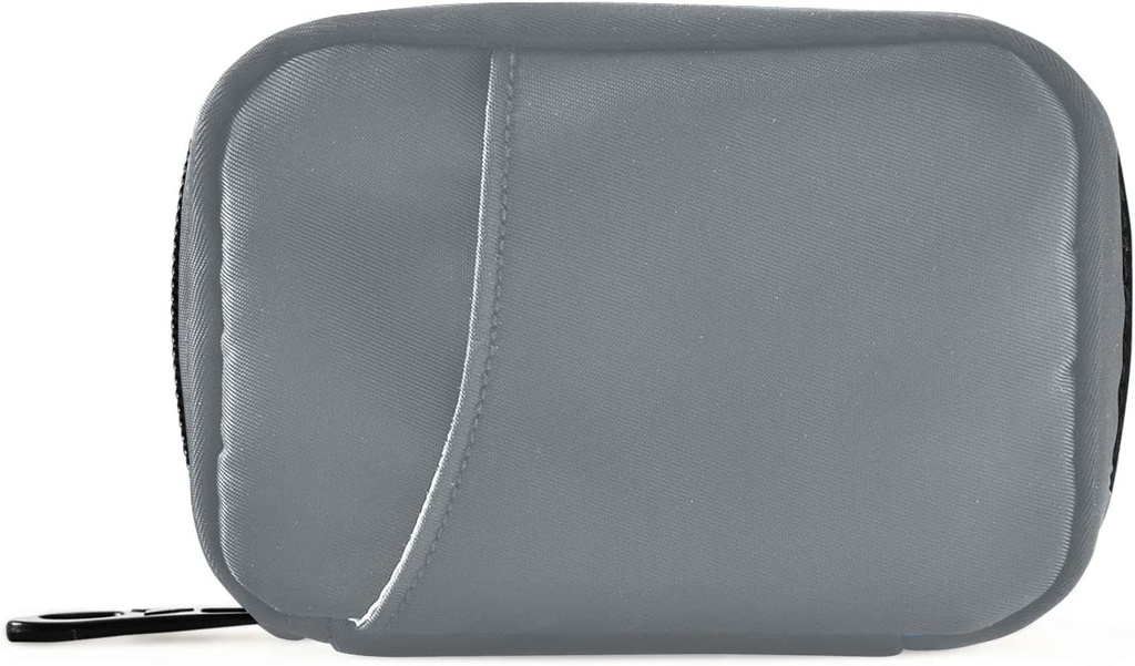 Naanle 7 dagen pil geval reizen pil Organisator tas met rits draagbare wekelijkse geval Compacte grootte voor vitamine supplement houder, effen kleur Grey