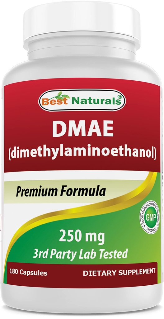 Best Naturals DMAE Supplement 250 mg 180 Capsules - Dimethylaminoethanol Bitrate