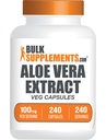 BulkSupplements.com Aloë Vera Capsules - Aloë Vera Extract, Aloë Vera Supplement - Herbal Supplement, Glutenvrij, 1 capsule per portie, 240 Veg Capsules (verpakking van 1)