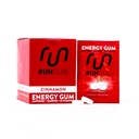 RUN GUM Cinnamon Energy Gum 50mg Cafeïne Taurine & B-Vitamins Per stuk, 24 stuks (pakket van 12), 2 stuks = 1 Koffie of Energie Drink, Suikervrij, Zero Calorie
