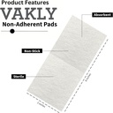 Plaquettes de gauze 3x8 stériles non-adhérantes - Épaisseur d'habillage de plaie 3''x8'' scellé individuellement