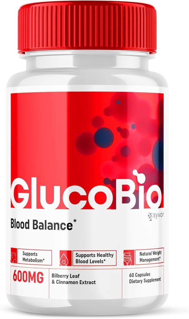 GlucoBio Health and Wellness Support Capsules Gluco Bio Pillen, Gluco Bio Natural Vitamine Overall Health and Wellness Formula Glycogen Support Supplement, BioGluco Multivitamine Capsules (60 capsules)