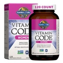 Tuin van het leven Multivitamine voor vrouwen, Vitamine Code Vrouwen Multi - Whole Food Vrouwen Multi Vitaminen, IJzer, Folaat niet Foliumzuur, Vitamine A en Probiotica voor Vrouwen Energie, 120 Vegetarische Capsules