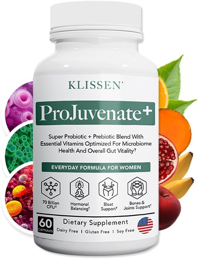 ProJuvenate+ Probiotic Weight Management for Women, Supports Gut & Digestief Gezondheid, Helpt met Occasional Bloating, Gezond Metabolisme & Immuun Ondersteuning, 70 miljard CFU & Prebiotica (60 Tel.)