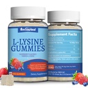 2 Pack L-Lysine 1000mg Gummies, Kauwbare Lysine Supplement voor volwassenen, Immune Support, Collageen Formation Support, Niet-GMO, Veganistisch, Glutenvrij - 120 Telt