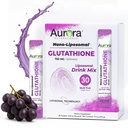 Aurora Nutrascience Nano-Liposomal Glutathion, en poudre de raisin Mélange Immuni et antioxydant Gut Supplément de soutien de la santé, 750 mg par portion, non-OGM, sans sucre, 30 paquets de service unique