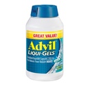 Advil Liqui-Gels anti-douleur et réducteur de fièvre, médicament pour la douleur pour adultes avec l'ibuprofène 200mg pour les maux de tête, les maux de dos, la douleur menstruelle et le soulagement de la douleur articulaire - 200 Capsules remplies de liquide