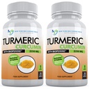 Curcumine curcumine avec biopérine - 360 capsules de Veggie - 2250mg 95% Curcuminoïdes avec supplément de poivre noir et Triphala (paquet de 2)