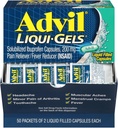 Advil Liqui-Gels Pain Reliver/Fever Reducer, Solubilized Ibuprofen 200mg, 2/Packet, 50 Packets/Box (016902)