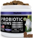 Kattenprobiotica, Kauwen voor Gut en Immune Health, Kattenprobiotische supplement voor kattendigestieve ondersteuning, gezonde spijsvertering, kat constipatie en diarree verlichting (120 pillen, zalm)