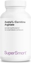 Supersmart - Acétyl L Carnitine Arginate 1000 mg par jour - Acides aminés - Supplément Cerveau populaire - Sans OGM et sans gluten - 120 Capsules végétariennes