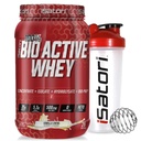 iSatori Bio-Active Whey Protein Powder - Vanilla Swirl (30 Servers) & iSatori Classic Blender Bottle (Clear Bottle with Red Top)
