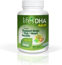 Het leven DHA All-Vegetarisch DHA Dieetsupplement Ondersteunt een gezond brein, ogen en hart, niet-GMO van duurzame plantaardige bron 200 mg DHA Omega-3 60 Softgels