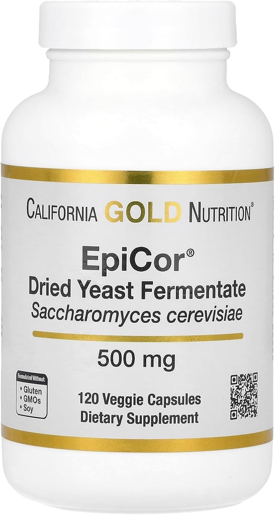 California Gold Nutrition Epicor®, gedroogd Gistfermentaat, 500 mg, 120 Veggie Capsules