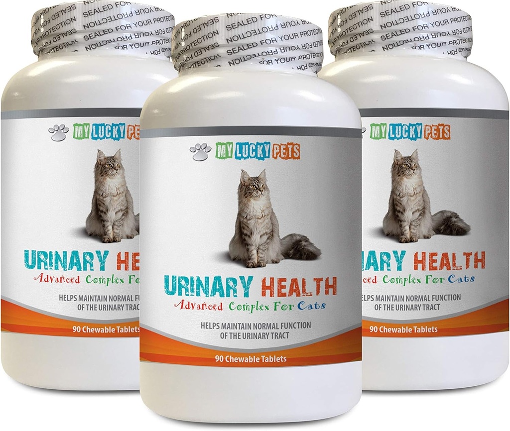 kat urineinfectie - CAT Urinaire Gezondheid Formule - Ondersteuning Bladder Gezondheid - Natuurlijke Complex - Cranberry Supplement voor Katten - 3 Fles (270 Treats)