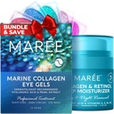 MAREE Eye Gels & Collageen Moisturizer Face Cream Bundle - Under Eye Gels for Puffy Eyes and Dark Cirkels, Anti Aging Face Cream with Hydrating Effect - Marine Collageen & Hyaluronic Acid, Retinol