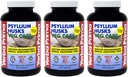 Yerba Prima Psyllium Husks Veg Caps - 180 Tellen (pakket van 3) - Veganistisch, Non-GMO, Glutenvrij, Colon Cleanser, Dagelijks vezelsupplement voor Gut Health & Regularity