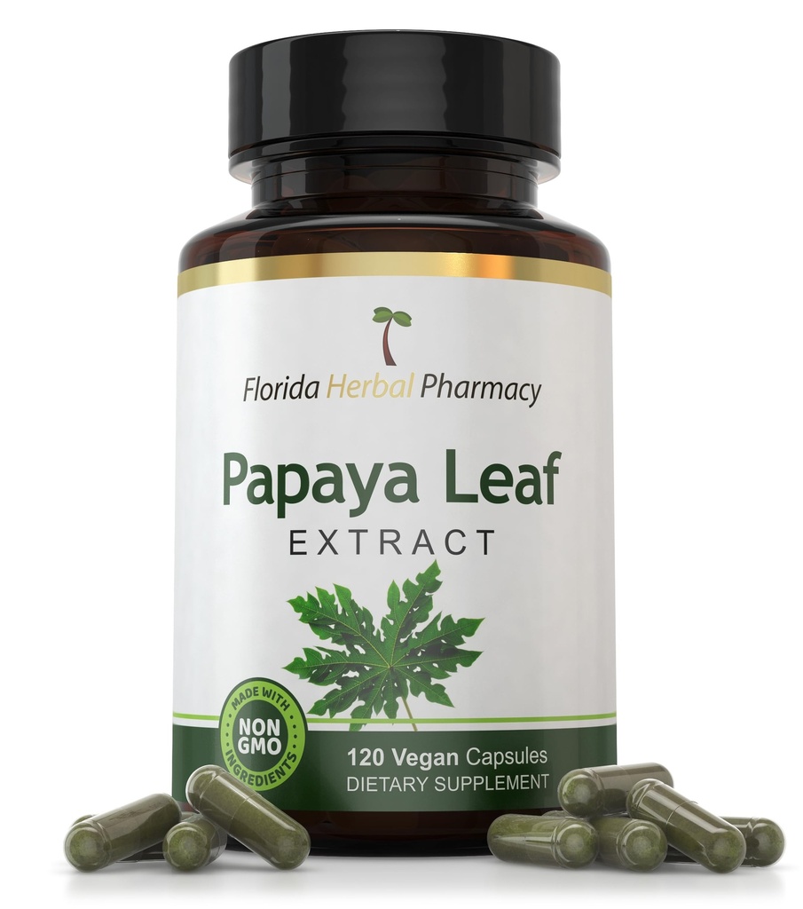 Florida Herbal Pharmacie, Papaya Leaf Extrait Capsules