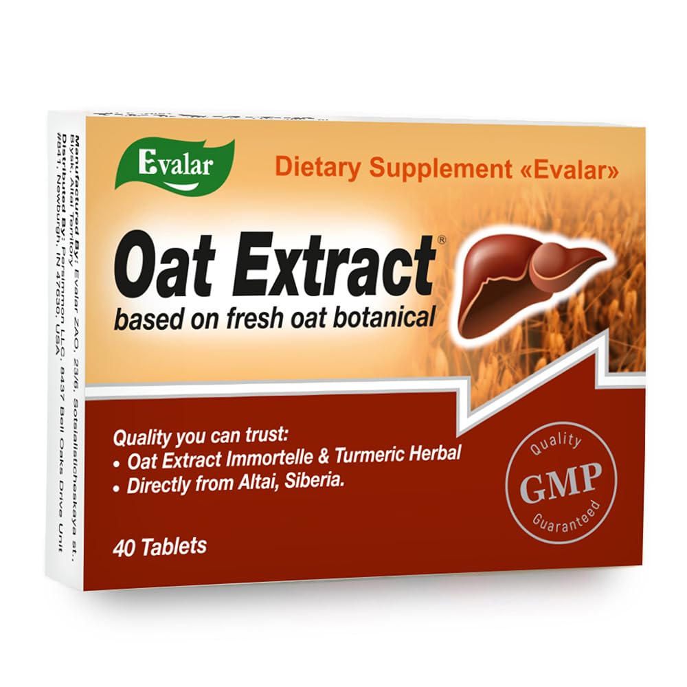 Evalar Haver Extract Immortelle Turmeric Kruiden Ovesol Siberische 40 Tabs