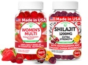 Lunakai USA Made Womens Multivitamine & Shilajit Gummies Bundle 