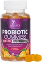 Gummies probiotiques pour la santé digestive des femmes et des hommes, 5 milliards CFU, Meilleurs probiotiques quotidiens Gummy pour le vaginal, le soutien immunitaire et la santé Gut, soutient le gaz de constipation occasionnelle et le ballonnement, 60 Gummies
