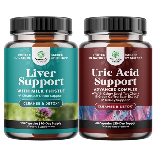 Bundel van lever Reiniging Ontgifting & Reparatie - Melkdistel Dandelion Wortel choline Beetwortel & Artichoke Extract & Green Coffee Bean Extract voor Uric Acid Cleanse & Detox - Kurkuma Tart Cherry & Selderij Seed