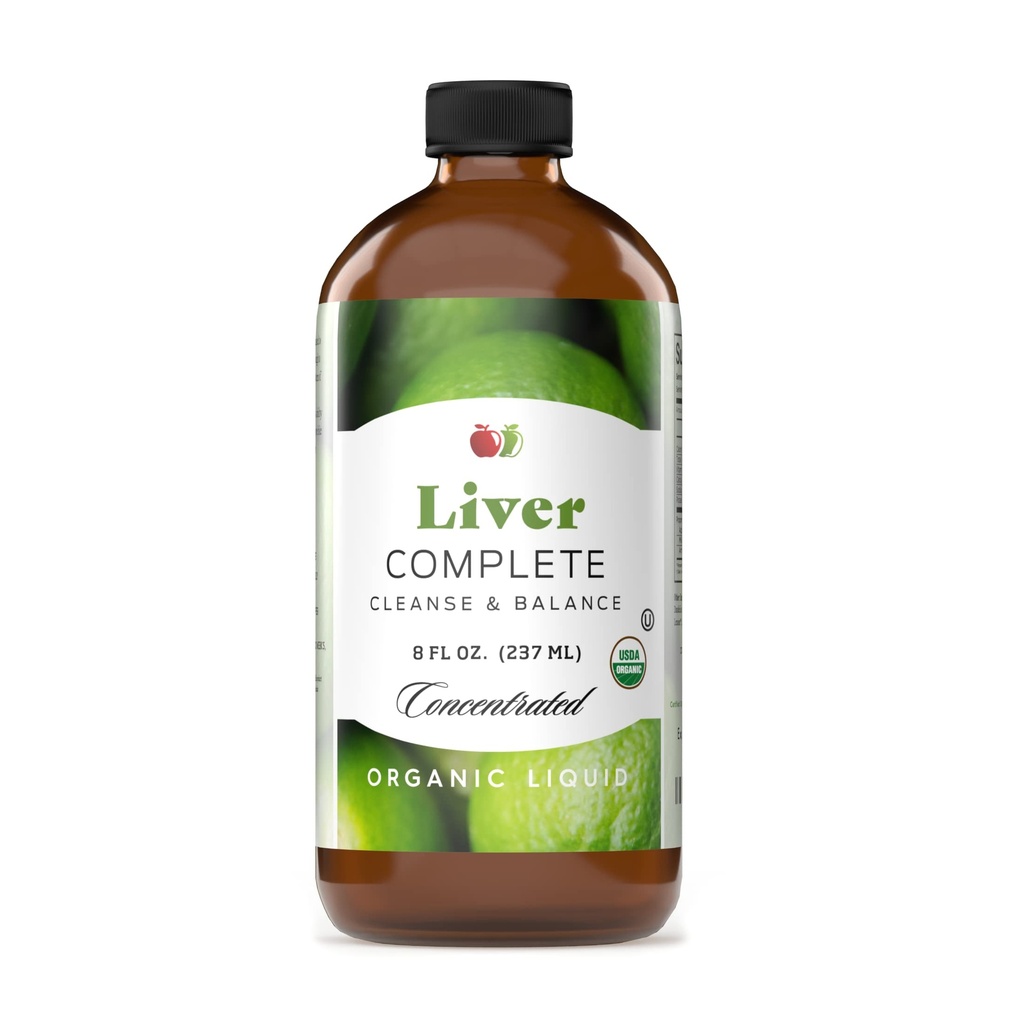 Lever Compleet 8oz Organisch Liquid Concentraat - Lever Reiniging & Digestieve Bitters Vinegar Supplement
