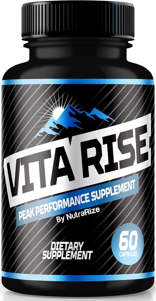 Vita Rise Pillen voor mannen, Officiële Vita Rise Peak Performance Supplement, Alle natuurlijke mannelijke capsules voor algemene gezondheid en wellness ondersteuning, Vita Rise Pro tabletten, Vita Rise (60 capsules)