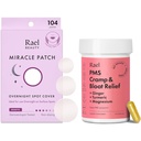 Rael Bundle - Overnight Spot Cover Pimple Patches (104 Telling) & PMS Supplement for Women (28 Capsules)