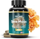 Biologische Irish Sea Moss Capsules - Advance Formula, Raw Wildcrafted Seamoss Supplement met Bladderwrack en Burdock Root - 180 Pillen - Made in The USA