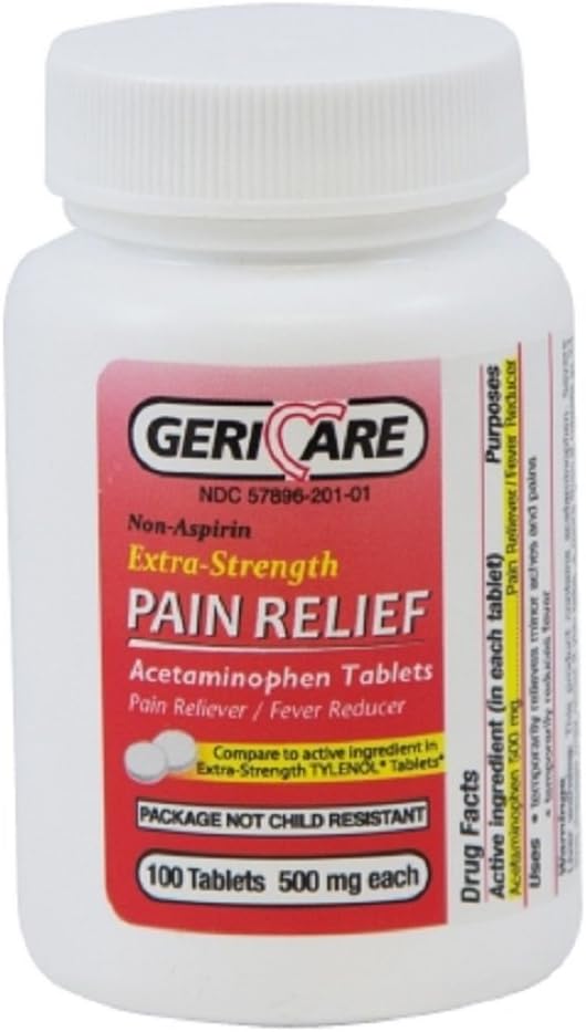 Mckesson 60-201-01 pijnstiller Tablet 500 mg sterkte - 12 flessen