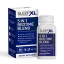 SleepXL Sleep Supplement Non-Habit-Forming Formula - Vallen Sneller & Slaap Langer - 5 belangrijke ingrediënten zijn Melatonine, L-Theanine, kamille, Magnesium & Vitamine B6 (60 capsules, 30 porties)