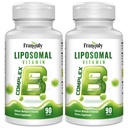 Liposomaal B-complex Ontworpen voor hoge absorptie B-vitaminen met Choline Inositol B1, B2, B3, B5, B6, Biotine, Folaat, Gemethyleerde B12- Immune, Energie, Hersenen & Hartondersteuning 180 Softgels