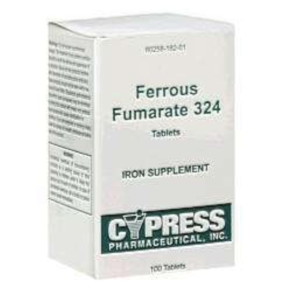 Cypress Pharmaceutical Ferrous Fumarate 324 tabletten, Doos, 100ct