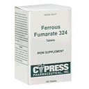 Cypress Pharmaceutical Ferrous Fumarate 324 tabletten, Doos, 100ct