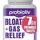 Gas & Bloating Support for Women and Men 7 Milliards CFU – Probiotiques à croquer & Lactobacillus Reuteri, enzymes digestives quotidiennes pour le Bloating occasionnel, le confort Gut et la santé digestive